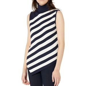 NWT $375 MILLY Stripe Asymmetrical Tank size XL